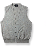 カシミヤ前開きベスト