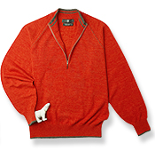 カシミヤハーフジップアップセーター