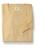 カシミヤアンダーウェア・ボタン付きシャツ