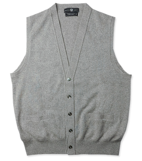 カシミヤ前開ベスト