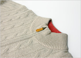 カシミヤハーフジップアップセーター