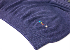 カシミヤVネックセーター/ディープパープル