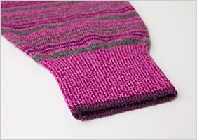 カシミヤクルーネックセーター/パープル