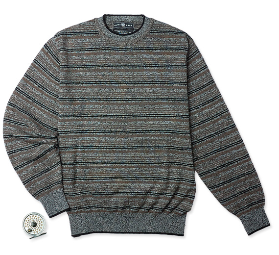 カシミヤクルーネックセーター/チャコールグレー