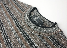 カシミヤクルーネックセーター/チャコールグレー